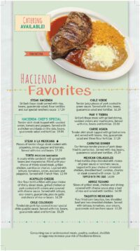 Our Menu – La Hacienda